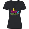 thumbnail image 3 of Inktastic Aloha Beaches, Flowers, Pineapple, Cocktail Women's V-Neck T-Shirt, 3 of 5