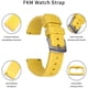 thumbnail image 2 of Correas de reloj Correa de reloj de caucho fluorado de liberación rápida con hebilla de acero inoxidable de 20 mm para hombres, amarillo Feliz Sencillez, 2 of 5