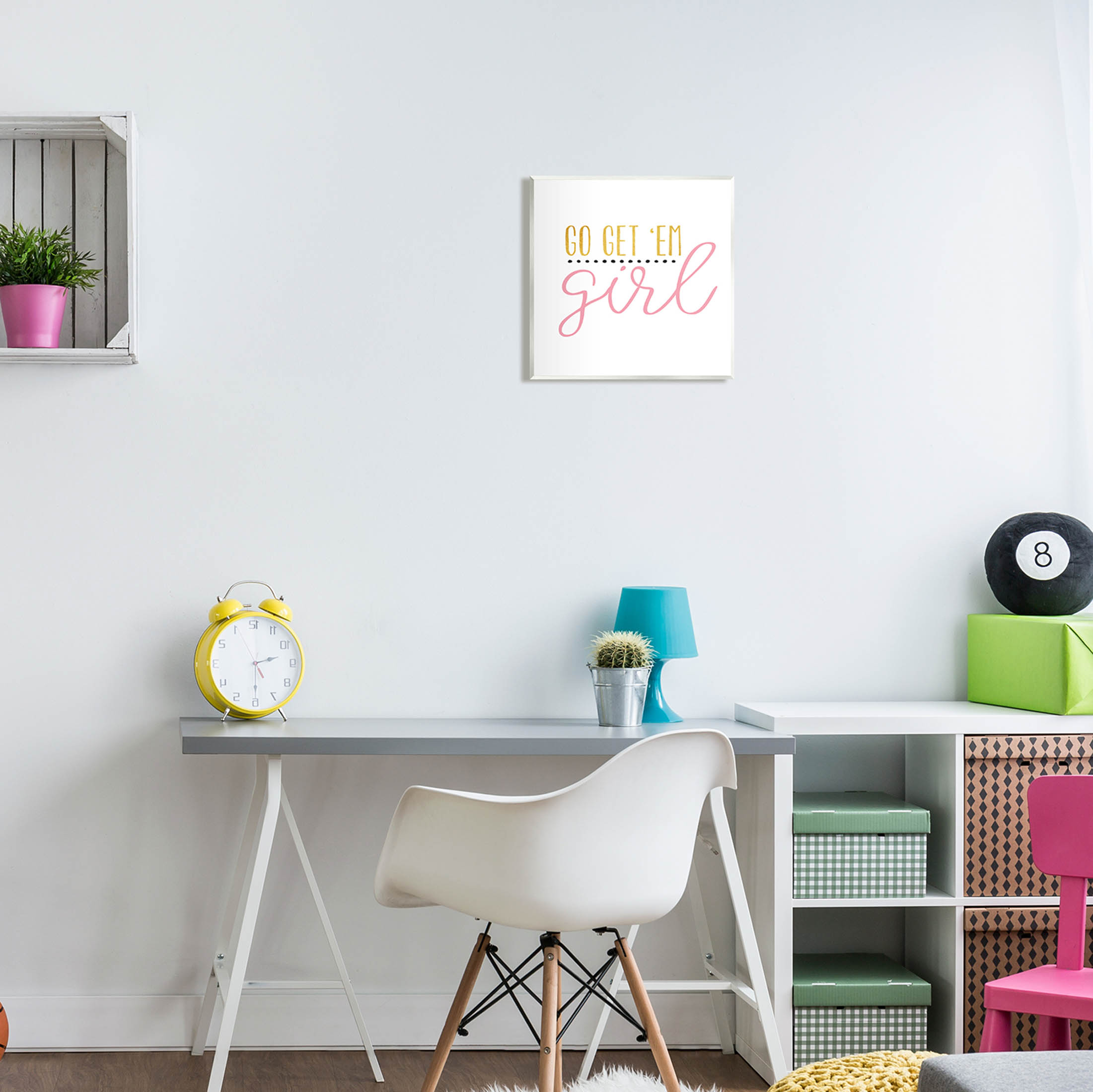 Stupell Industries Go Get Em Girl Motivational Graphic Art Unframed Art Print Wall Art, Design by Alli Rogosich