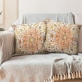 thumbnail image 6 of Boho Pillow Covers 20"x20" Set of 2 Vintage Carpet Orange Bohemian Throw Pillow Case Soft Square Decorative Pillowcases for Home Decor Sofa Car Living Room, 6 of 6