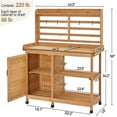 thumbnail image 2 of Yaheetech 4-layer Garden Potting Bench with Cabinet and Open Shelf,Wood, 2 of 8