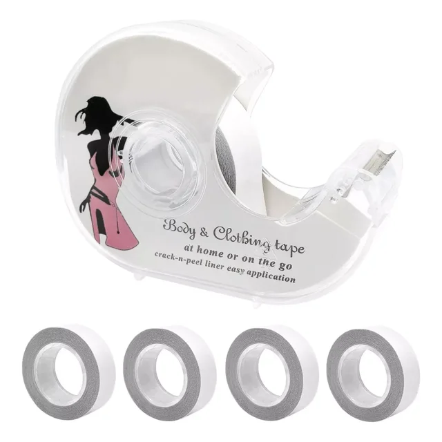Cinta De Doble Cara Para Ropa Y Cuerpo C/dispensador, 4 Pzas