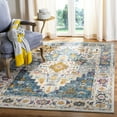 thumbnail image 2 of SAFAVIEH Madison Blaire Floral Bordered Area Rug, Turquoise/Ivory, 3' x 5', 2 of 5