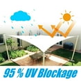 thumbnail image 5 of ColourTree 6' x 15' Custom Size Blue Rectangle Waterproof Sun Shade Sail Canopy Awning Shelter, 95% UV Blockage UV & Water Resistant, Outdoor Patio Garden Carport (We Make Custom Size), 5 of 7