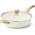 thumbnail image 1 of Ceramic Nonstick Frying Pan Skillet with Lid, 10.5 Inch Deep Frying Pan, 3.8 Qt Saute Pan, Induction Pan, Healthy Non Toxic Cooking Pan with Helper Handle, PFOA PFAS PTFE Free, 1 of 8