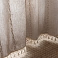 thumbnail image 5 of NIUBIER Boho Curtains,Semi-Blackout French Country Linen Hollow Curtains for Bedroom Living Room Farm,1 Panel,52"Wx84"L,Brown, 5 of 6