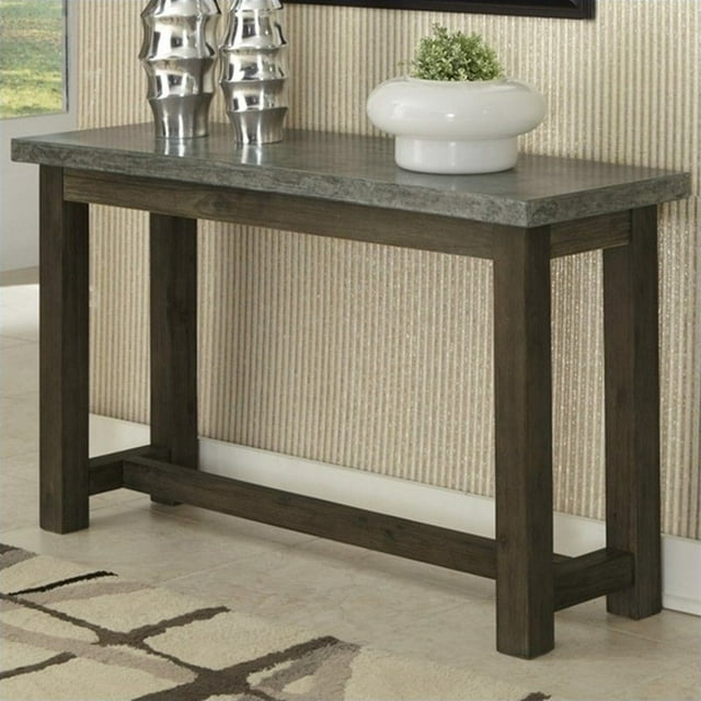 Home Styles Concrete Chic Console Table in Brown and Gray