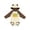 Natural & Brown w Ears, variant on Peace Love Tacos Boys or Girls Long Sleeve Baby Bodysuit