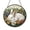 Acrylic 3.5 Inch, variant on Sleeping Bunny Stained Glass Suncatcher Window Hanging, Fantasy Floral Rabbit Decorative Glass Style Panel, Cottage Inspired Spring Art Ornament for Home Window Decor, Easter Gift Idea