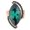 Green/Gold-Tone, variant on Women's Evening Gala Bridal Prom Wedding Fashion Stretch Ring - Elongated Oval, Clear/Gold-Tone
