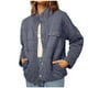 thumbnail image 1 of Parkas de manga larga para mujer, color liso, cuello alto, manga larga, chaqueta acolchada informal, abrigo para mujer, 1 of 4