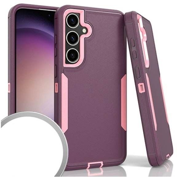 For Samsung Galaxy S25  Plus SM-S936 Slim Tough Hybrid Cell Phone Cover Case - Purple