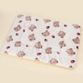 thumbnail image 4 of Soft Blanket For Cats Yellow Padded Mat With Cute Bunny Print Warm Sleeping Cushion For Bed Pet, 4 of 6