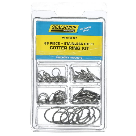 Seachoice Stainless Steel Cotter Ring Kit, 66 Piece, All Popular Sizes