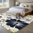 thumbnail image 5 of Area Rug 72×108in, Vintage Farm Flower Texture Floor Carpet Living Room Rug, Spring Watercolor Wildflower Non-Slip Welcome Mat Indoor Rugs for Bedroom Dining Room, 5 of 9