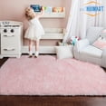 thumbnail image 2 of 5 x 7 Shag Area Rug for Living Room Bedroom, Tie-Dyed High Pile Soft Plush Shaggy Furry Cream Bedside Playroom Dorm Carpet, Non-Slip, Non-Shedding Modern Indoor Floor Rug, 2 of 7