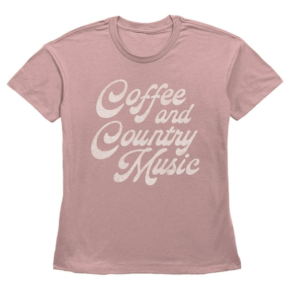 Women's Lost Gods Coffee and Country Coffee Graphic Tee Desert Pink X Large