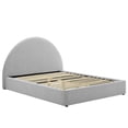 thumbnail image 3 of Lit Plateforme Grand Rond Arqué de Resort en Tissage Chiné Gris Clair, 3 of 10