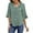 Z Pea Green, variant on UVN Chiffon Blouses for Women Dressy Ruffle V Neck Tops Summer Casual 3/4 Sleeve Shirts