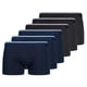 thumbnail image 1 of SKINY Calzoncillos bóxer para hombre, paquete de 6 - Pantalones Algodón Multipack, ropa interior, pantalones, unicolor Azul/Negro XXL (XX-Large), 1 of 7