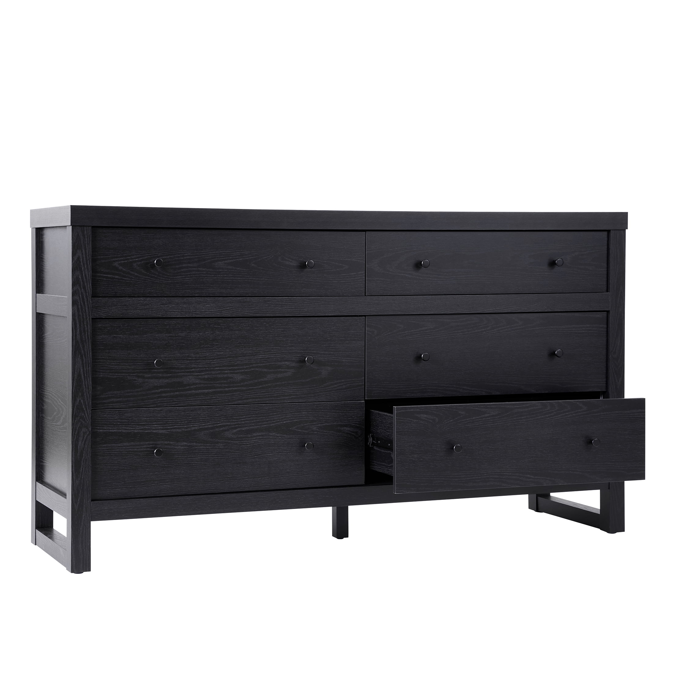 Better Homes & Gardens Ezra 64" Wide 6-Drawer Dresser, Rich Black Finish