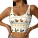 thumbnail image 1 of Balery Funny Chicken Sujetadores deportivos con espalda cruzada para mujer, acolchados, sin costuras, de alto impacto, ideales para yoga, gimnasio, entrenamiento y fitness.-X-Large, 1 of 7