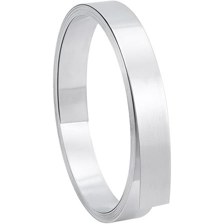 196" x 0.7" Aluminum Bezel Strip 0.5mm Aluminum Strip Metal Sheet Metal Foil Roll Sheet Strip Aluminum Flashing Roof Panels Foil Strips Flat Wire for DIY Craft Sealing Door Window Garden