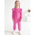 thumbnail image 2 of Girls Fall Clothes Sets Kids Casual Long Sleeve Tops + Pants Sweatsuit 2Pcs Tracksuit Outfits, Size 2-10 Years Old, 2 of 8