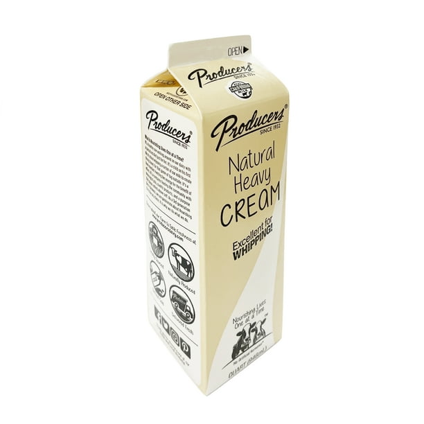 Natural Heavy Cream, Qt - Packaged dairy for grocery retail