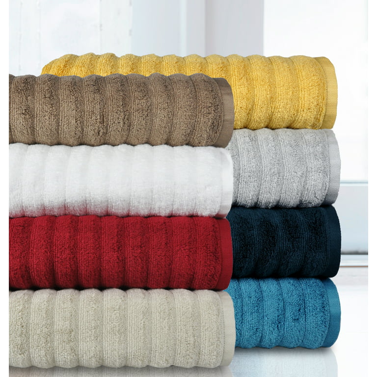 Basics Quick-Dry Bath Sheet - 100% Cotton, 2-Pack, White, 30 x 62