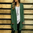 thumbnail image 4 of Winter Jackets For Women Solid Linen-cotton Open Front Cardigan Long Sleeve Casual Winter Blouse for Outdoor Hiking, 4 of 8