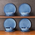 thumbnail image 2 of Malacasa Dinnerware Sets, Stoneware Plates and Bowls Set, Tableware Dishwasher Microwave Safe, Serves For 4 people, Blue, 2 of 8