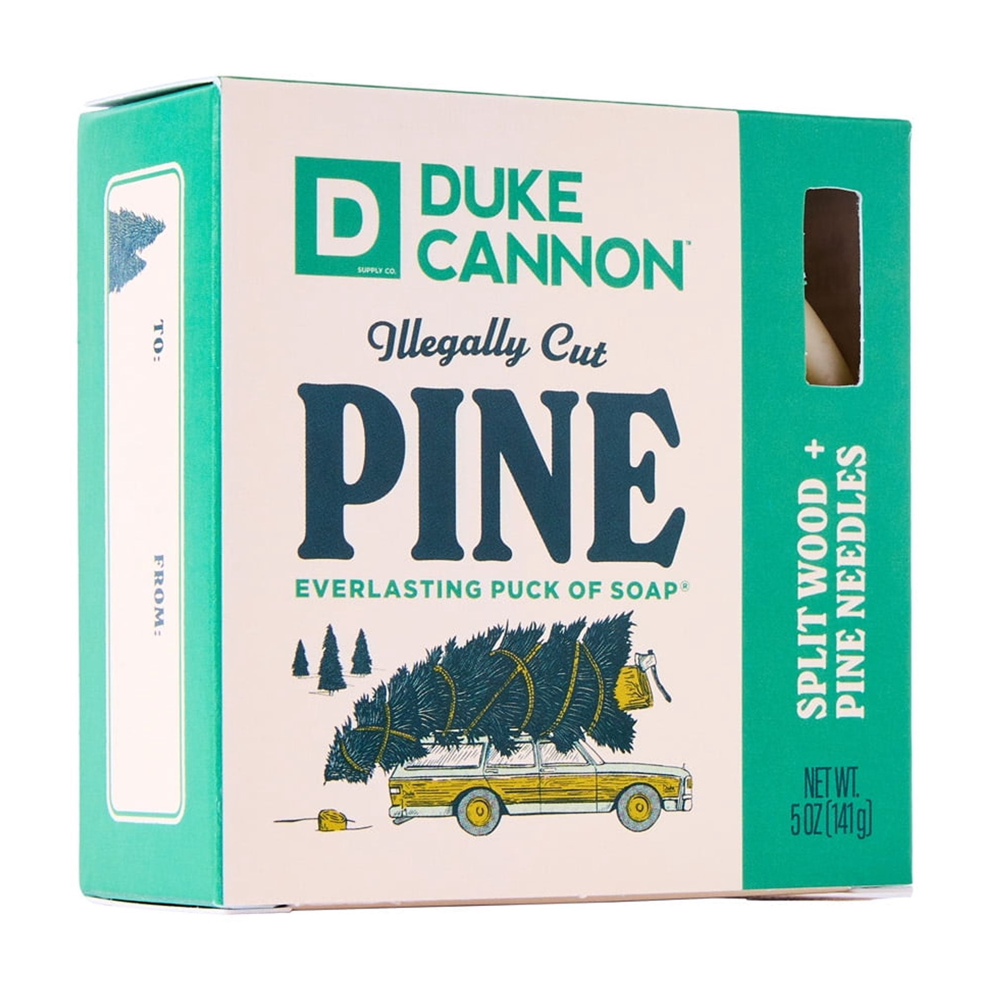 Duke Cannon Everlasting Puck of Soap for Men, Holiday Illegally Cut Pine, 5 oz Soap Puck