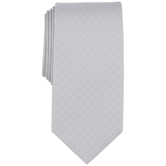 Michael Kors Men's Pearsall Dot Tie Silver Grey Necktie