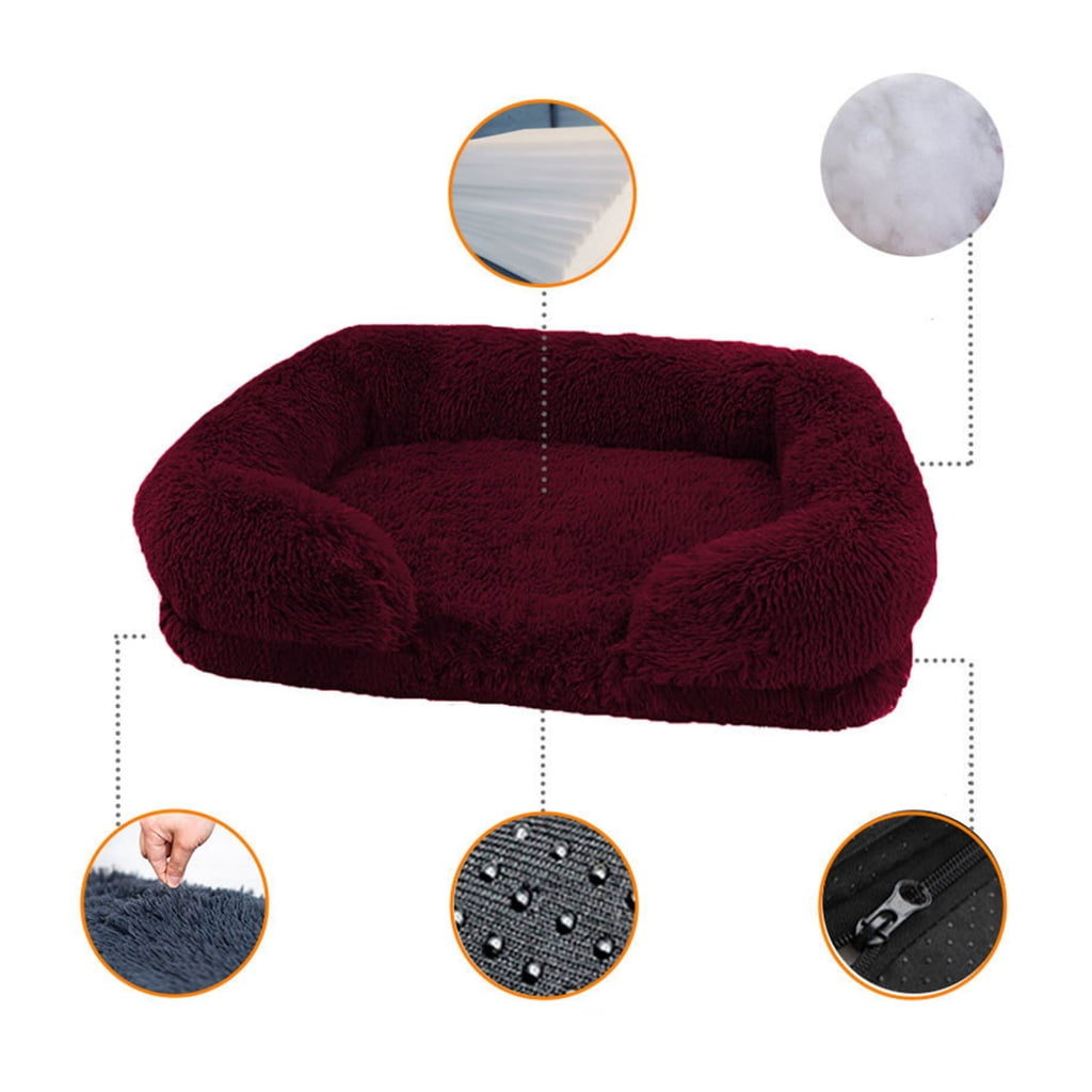 CIYISON Rectangular Cushion Pet Bed Detachable Cushion Nest for Dogs Cats Soothing
