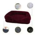 thumbnail image 4 of MOMOJIA Pet Bed with Detachable Cushion Rectangular Soft and Beautiful Dog Sofa, 4 of 20