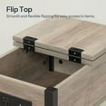 thumbnail image 6 of End Table with Charging Station, Flip Top Side Table with USB Ports, Narrow Nightstand Bedside Tables with Storage Shelves, for Small Space, Living Room,Greige and Black, 6 of 17