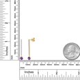 thumbnail image 6 of Gem Stone King 14K Yellow Gold Purple Amethyst and White Lab Grown Diamond Dangle Earrings for Women | 0.86 Cttw | Gemstone February Birthstone | Round 4MM, 6 of 6