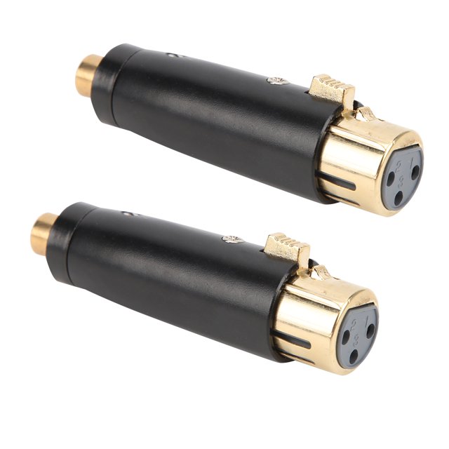 Adaptador hembra a XLR ANGGREK 2 Conectores de Cable de Micrófono de Metal 3 Pines