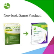 OneTouch Delica Plus Lancets & OneTouch Verio Test Strips Bundle - Fine 30-Gauge - for Diabetes Testing - Diabetic Supplies for Blood Sugar Monitor - Includes 60 Test Strips & 60 Lancets