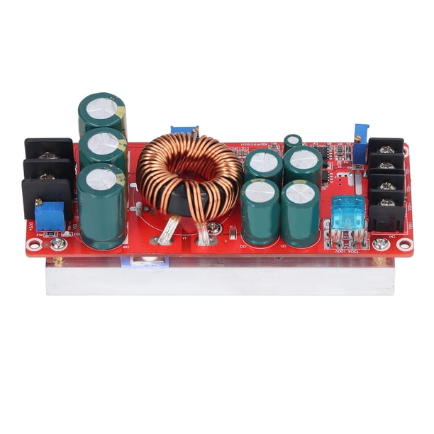 TICFOX Convertidor Elevador de 1200 W Módulo Elevador de CC-CC Módulo de Fuente de alimentación Ajustable Regulador convertidor de Voltaje Constante Placa reguladora de Voltaje de Alta Potencia
