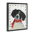 thumbnail image 3 of Stupell Industries Santa Paws Dog Black Framed Floater Canvas Wall Art, design by Sally Swatland, 3 of 9