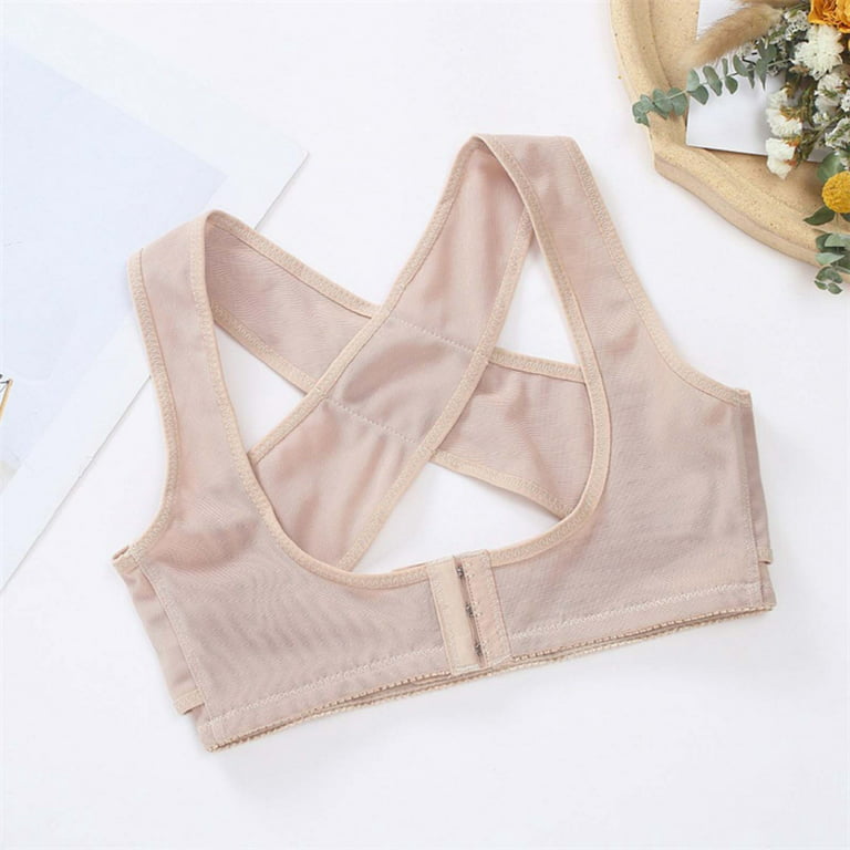LBECLEY Half Cup Bra Lingerie Women Chest Adjustment Gather Body Sculpting  Jacket Elasticity Mesh Breathable Support Beauty Straps Chain Bra Strap