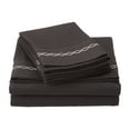 thumbnail image 2 of Impressions Cloud Embroidered Microfiber Deep Pocket Sheet Set, 2 of 3
