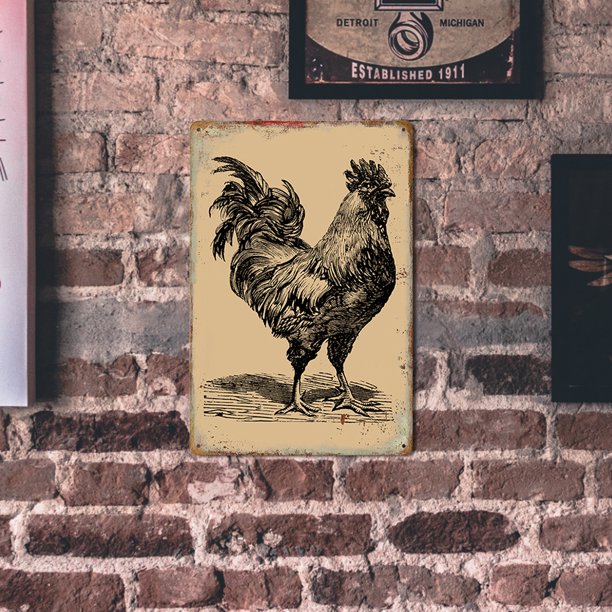 Plantillas De Dibujo De Pared De Pintura De Hierro Para Letrero De Pollo Chic Retro Resistente A La Intemperie Para El Hogar Likrtyny Arte Deco