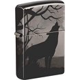 thumbnail image 2 of 49188 Briquet de Poche Noir à Glace Zippo Wolves Design, 2 of 15