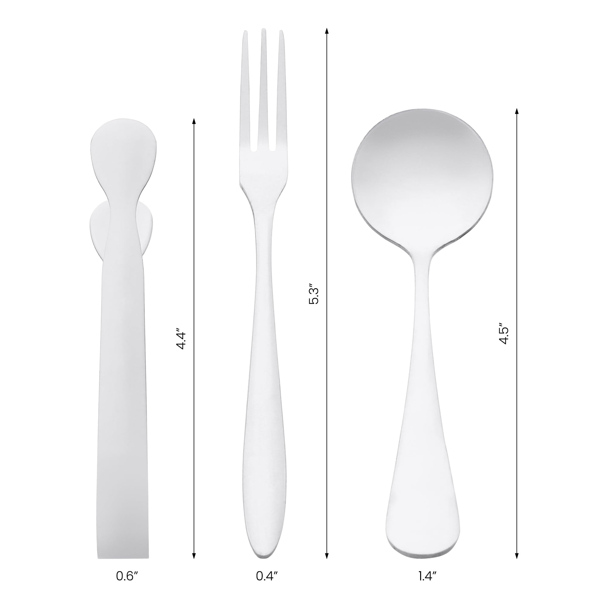 Unique Bargains 12 Pcs Stainless Steel Flatware Set Mirror Polished Cutlery Silver