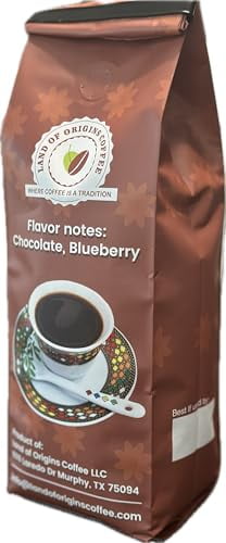 Land of Origins Coffee Ethiopian Harrar Whole Beans Medium Roast Coffee