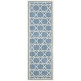 thumbnail image 6 of SAFAVIEH Courtyard Allison Geometric Bordered Indoor/Outdoor Runner Rug, 2'4" x 12', Blue/Beige, 6 of 11