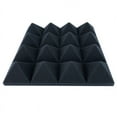 thumbnail image 2 of 48 Piezas 25X25X5Cm Estudio AcúStico Insonorizado Espuma PiráMide Aislamiento de Ruido Paneles de Tratamiento de AbsorcióN de Sonido Negro, 2 of 3